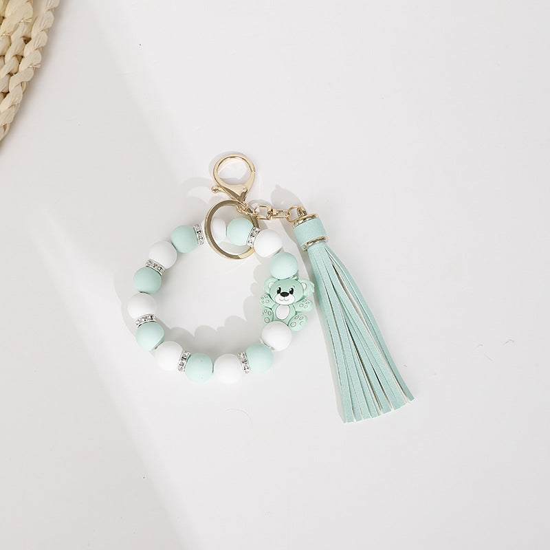 Wholesale 10pcs New Halloween Ghost Butterfly Fairy Silicone Tassel Wrist Keychain